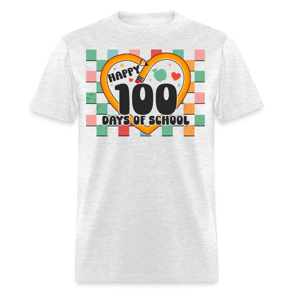 100 Days of school Shirt For Teachers Unisex Tee - light heather gray