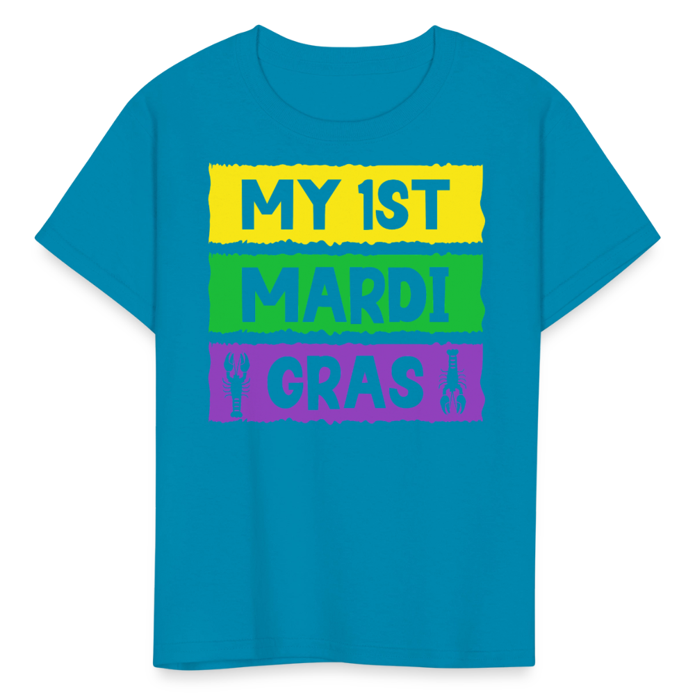 Carnival Kids My First Mardi Gras Baby T-shirt - turquoise