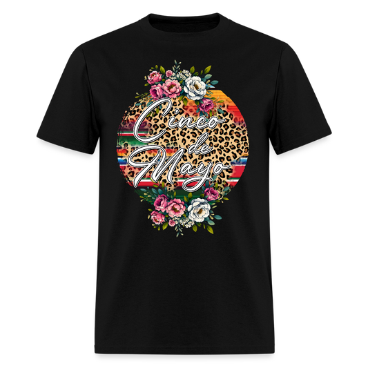 Cinco De Mayo Leopard Print Shirt Colorful Mexican Theme Women’s T-shirt - black