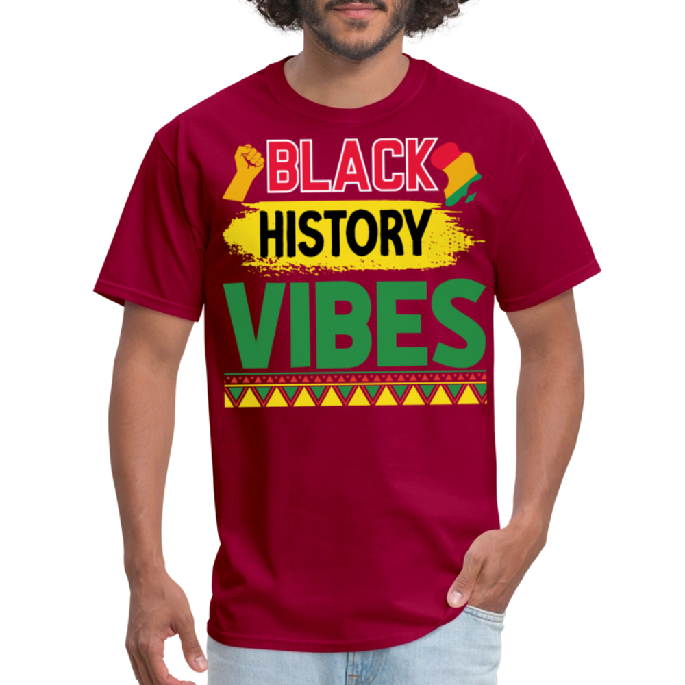 Black history vibes Shirt For Celebrations Black History Month T-shirt - dark red