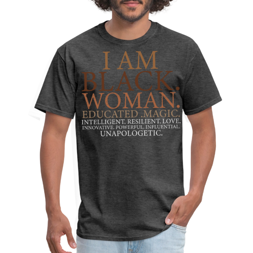 Empowerment Tee for Women Unapologetic Black woman Unisex Classic T-Shirt - heather black