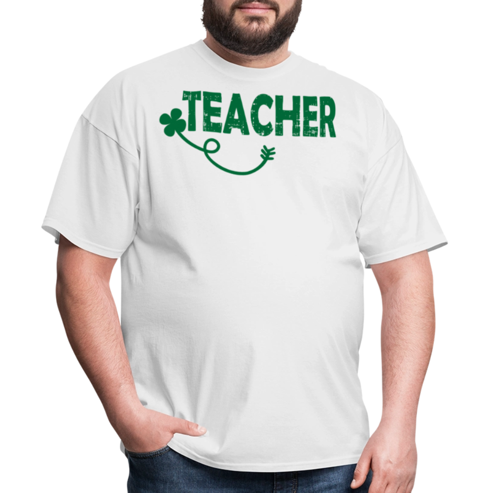 Lucky teacher St. Patrick’s Day T-shirt - white