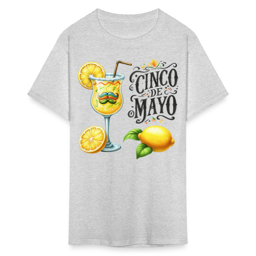 Funny Mexican Drink-themed Fiesta Tee Cinco De Mayo Party T-shirt - heather gray