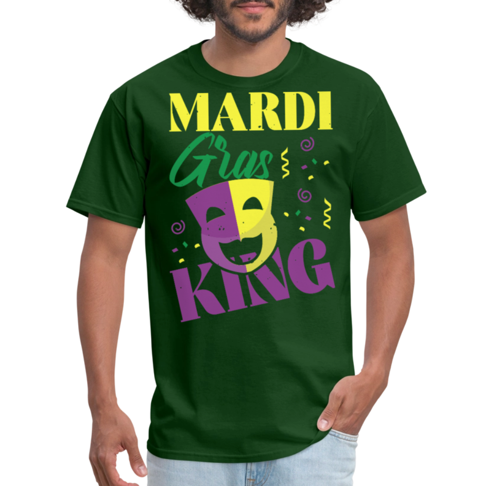 Masquerade Mask Tee Funny Mardi Gras King T-shirt - forest green