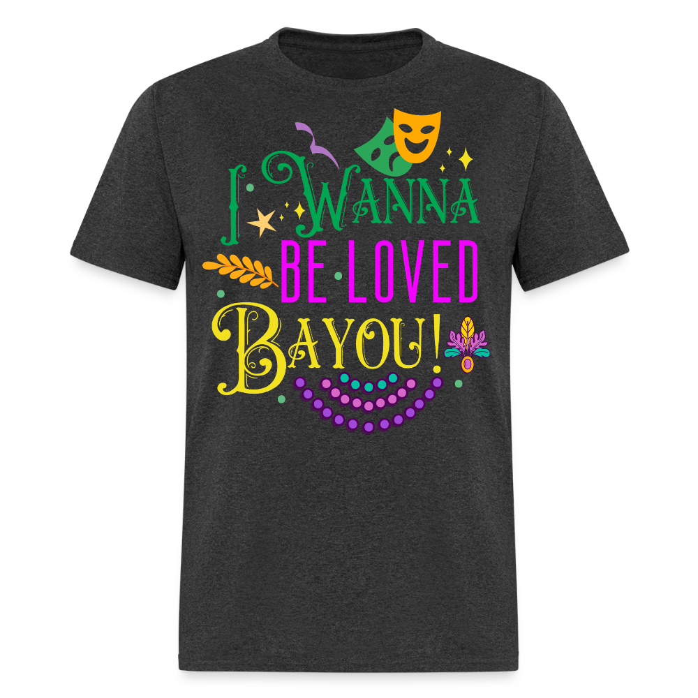 Bayou-inspired Funny Graphic Tee Mardi Gras Party T-shirt - heather black