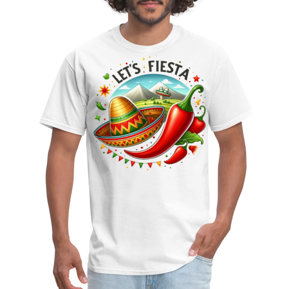 Funny Fiesta Sombrero And Chili Cinco de Mayo Party T-shirt - white