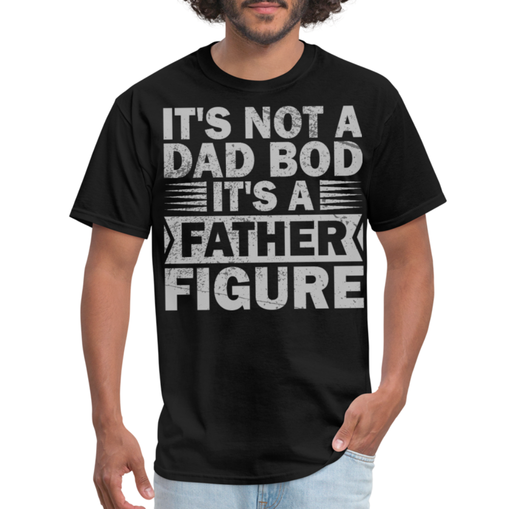 Funny Dad Bod T-shirt For Men Father Figure Shirt - black