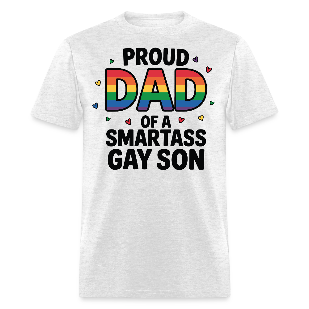 Proud Dad Of Gay Son LGBTQ Pride T-shirt - light heather gray