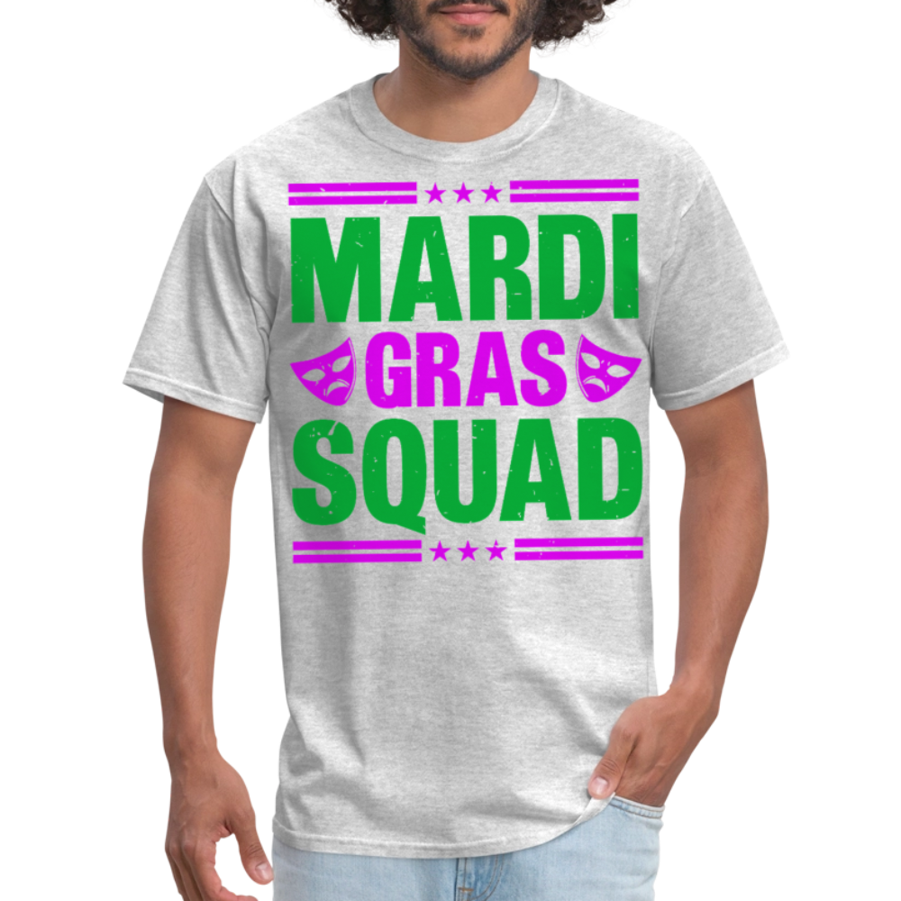 Mardi Gras Squad Shirt for Groups New Orleans Festival T-Shirt - heather gray