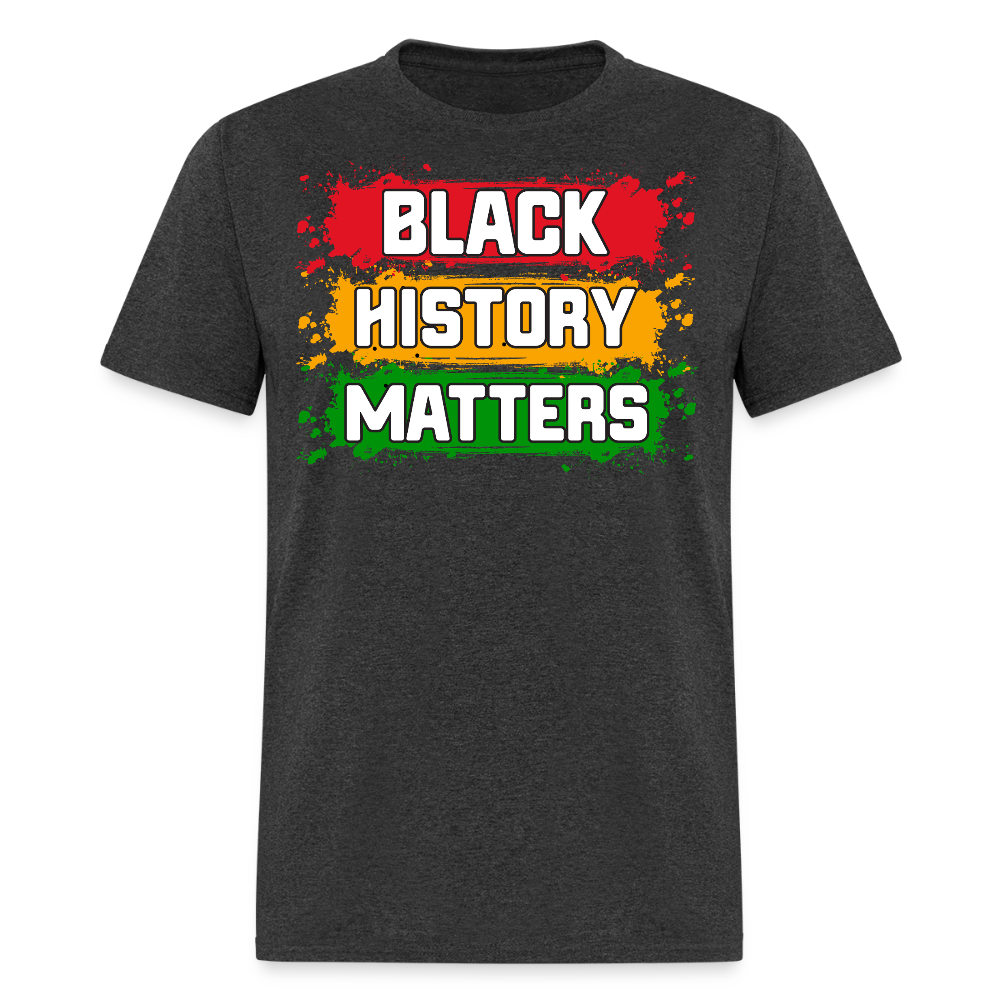 Black History Matters Juneteenth Celebration T-shirt - heather black