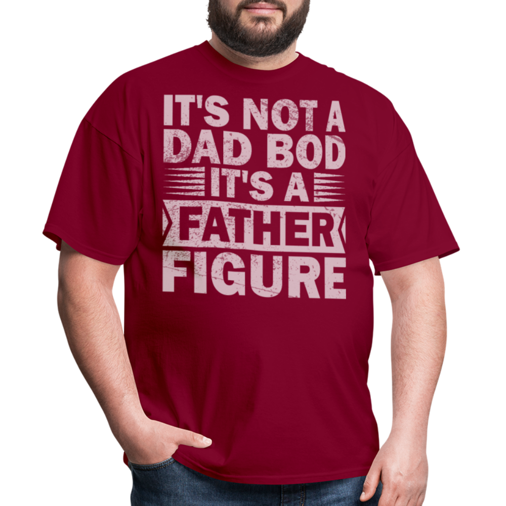 Funny Dad Bod T-shirt For Men Father Figure Shirt - burgundy