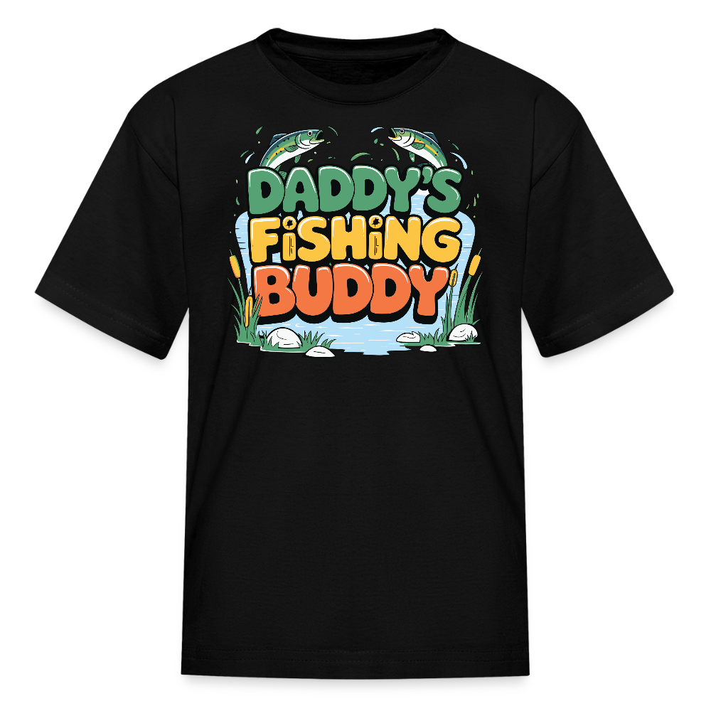 Daddy's Fishing Buddy Toddler T-shirt - black