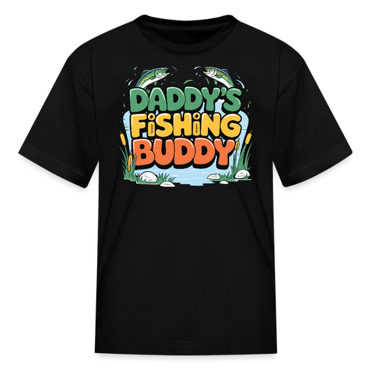 Daddy's Fishing Buddy Toddler T-shirt - black