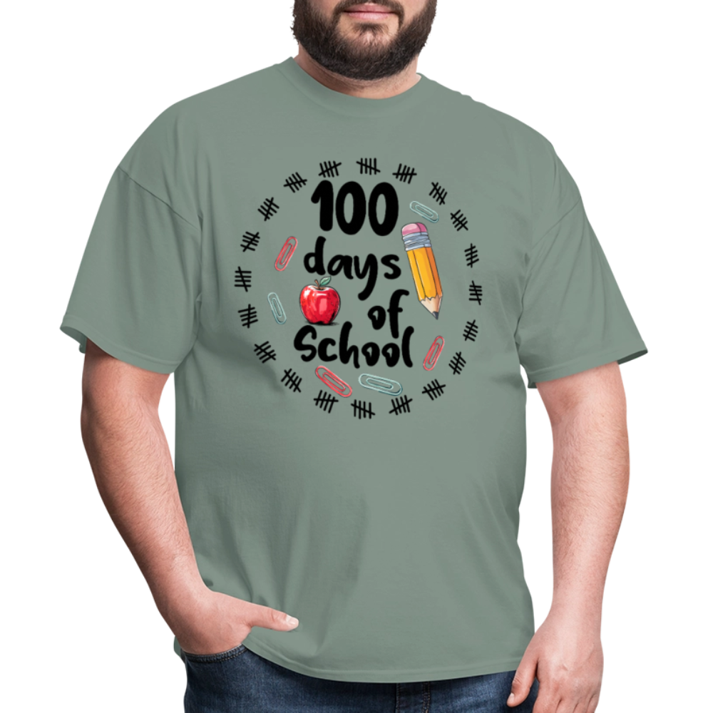 100 Days of School Shirt For Teachers Dino 100th Oay Of School T-shirt - sage