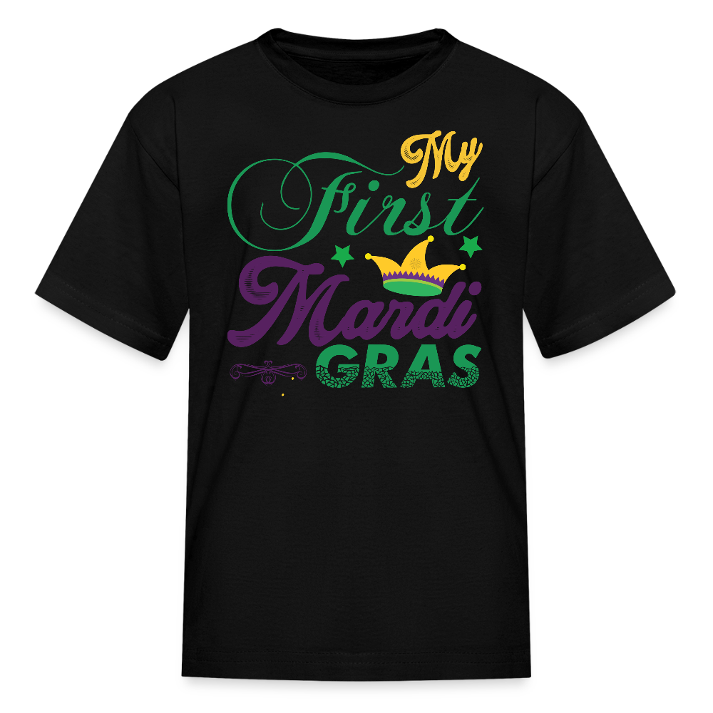 My First Mardi Gras Baby Outfit Mardi Gras Toddler T-shirt - black