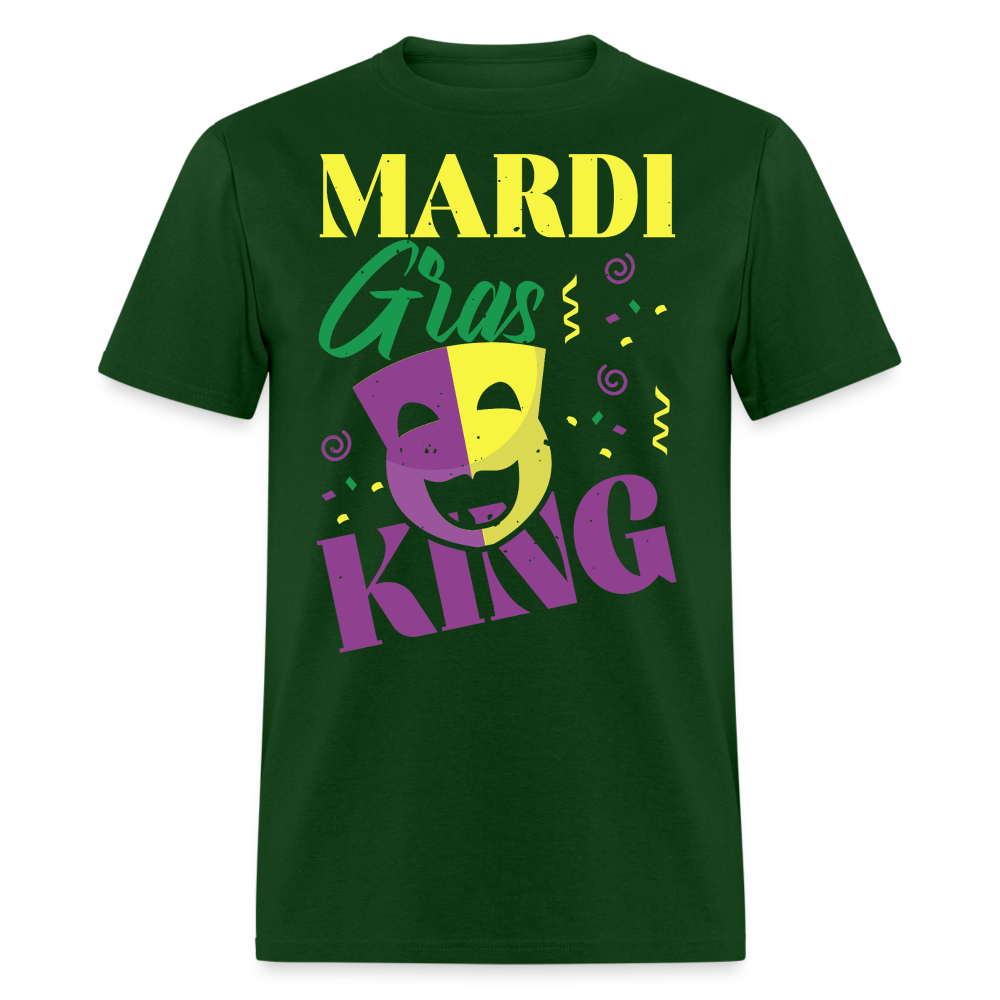 Masquerade Mask Tee Funny Mardi Gras King T-shirt - forest green