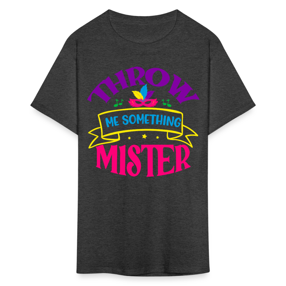 Throw Me Something Mister Mardi Gras T-shirt - heather black