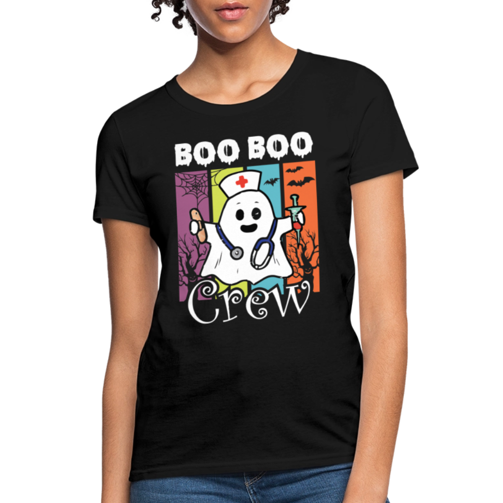 Boo Boo Crew Funny Nurse Halloween T-Shirt - black
