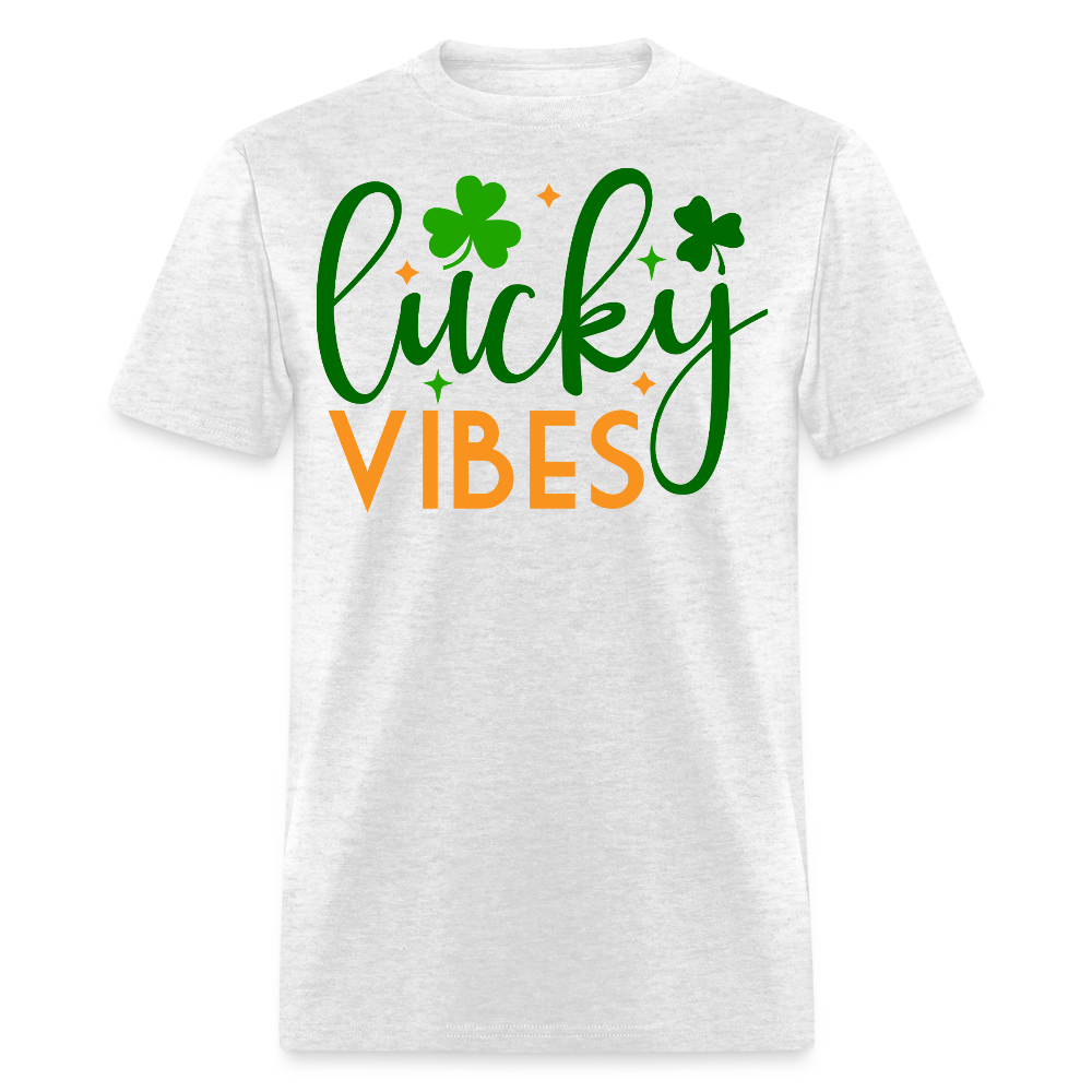 Lucky Vibes St Patrick’s Day Party T-shirt - light heather gray