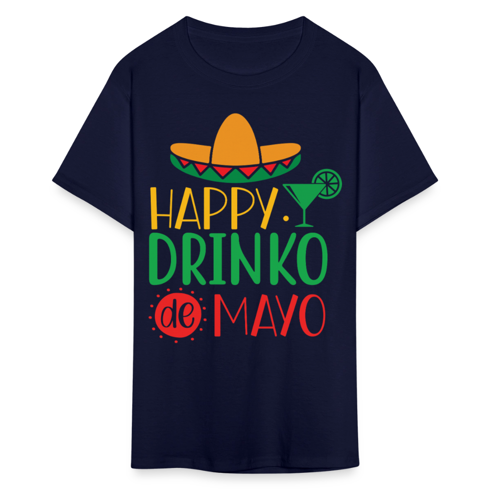 Funny Cinco de Mayo Tee For Parties Drinko de Mayo T-shirt - navy