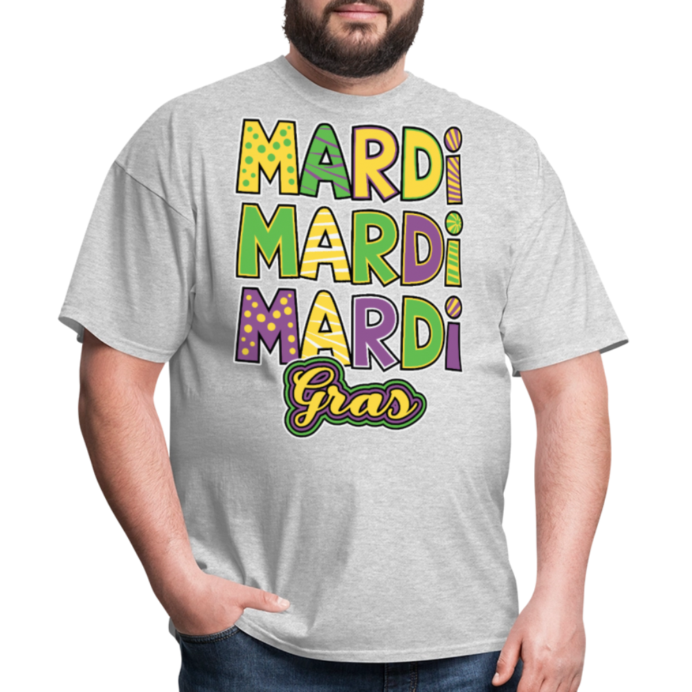 Mardi Gras Tee For Parade Colorful New Orleans Festival T-shirt - heather gray