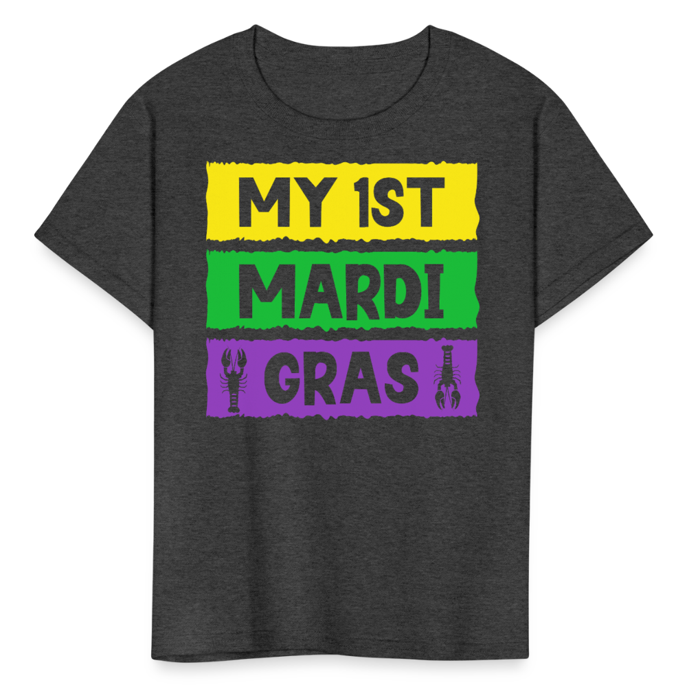 Carnival Kids My First Mardi Gras Baby T-shirt - heather black