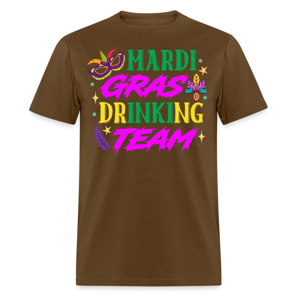 Funny Mardi Gras Party Tee Mardi Gras Drinking Team T-shirt - brown