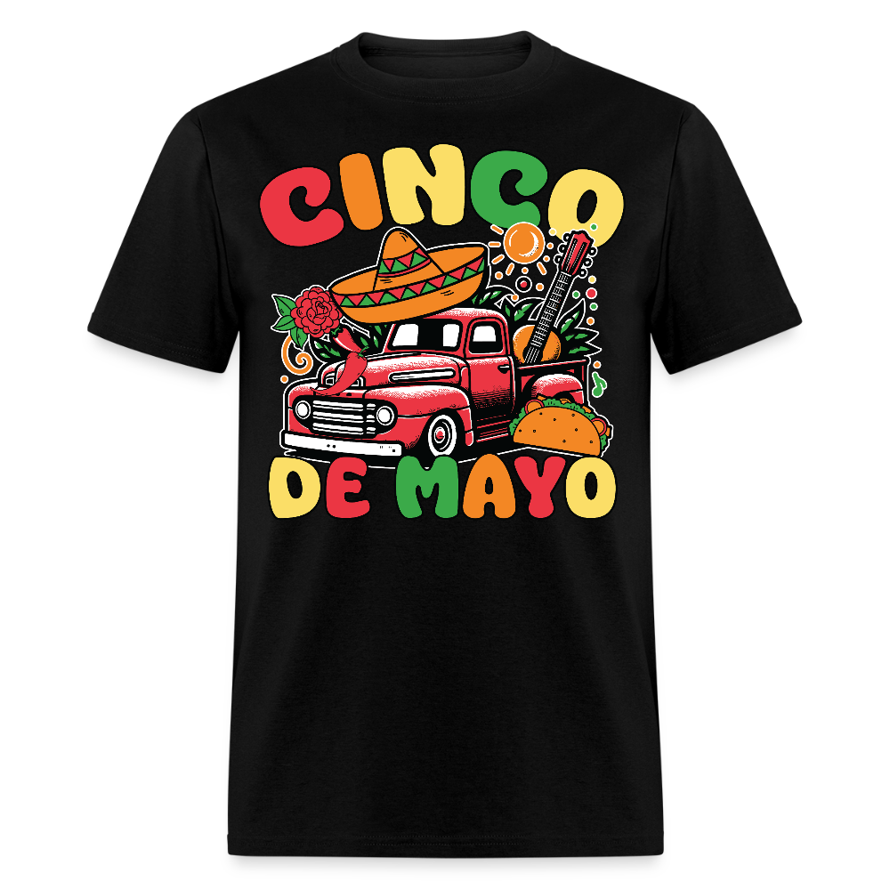 Cinco de Mayo Vintage Truck Tee Mexican Fiesta Party T-shirt - black