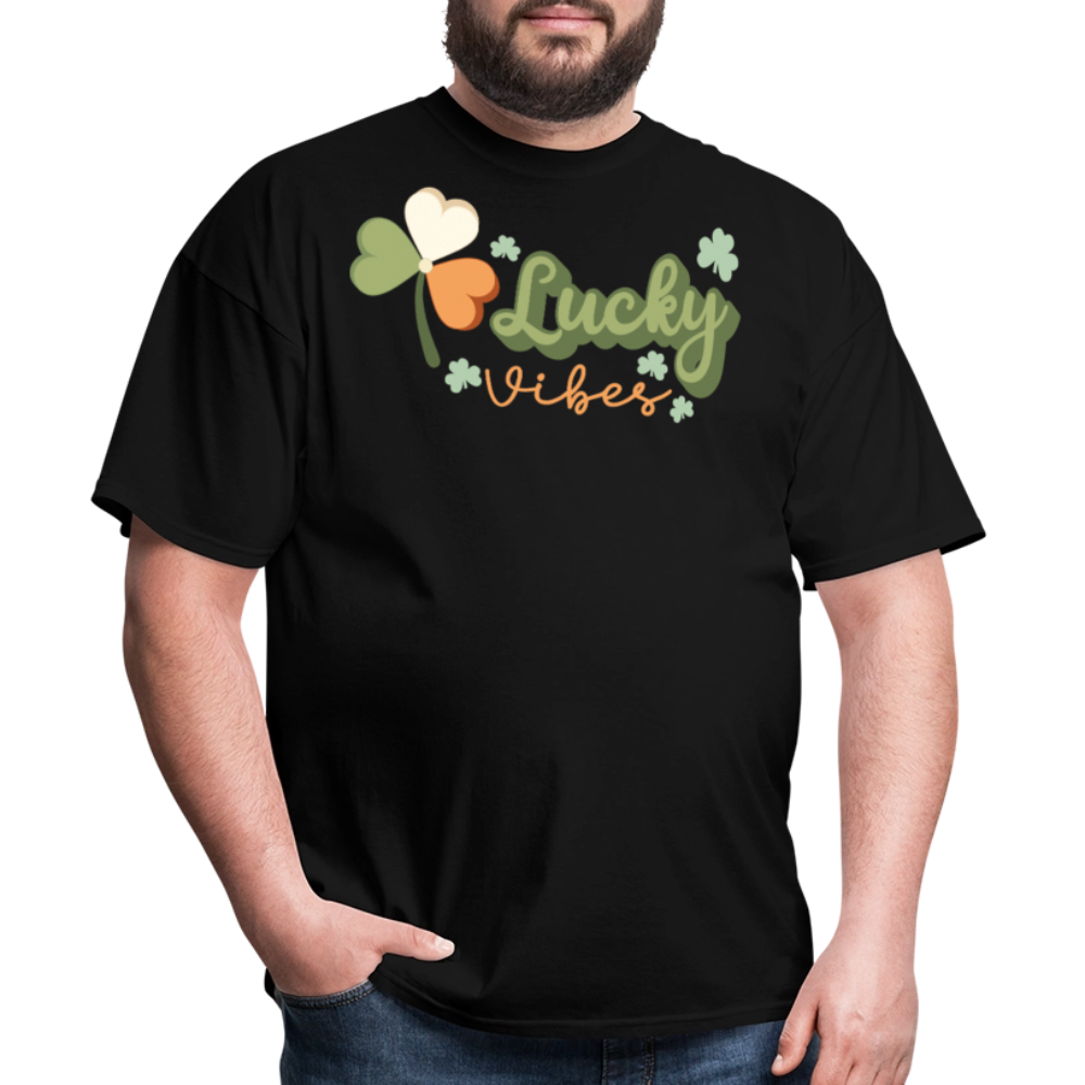 St Patrick’s Day Lucky Vibes T-shirt - black