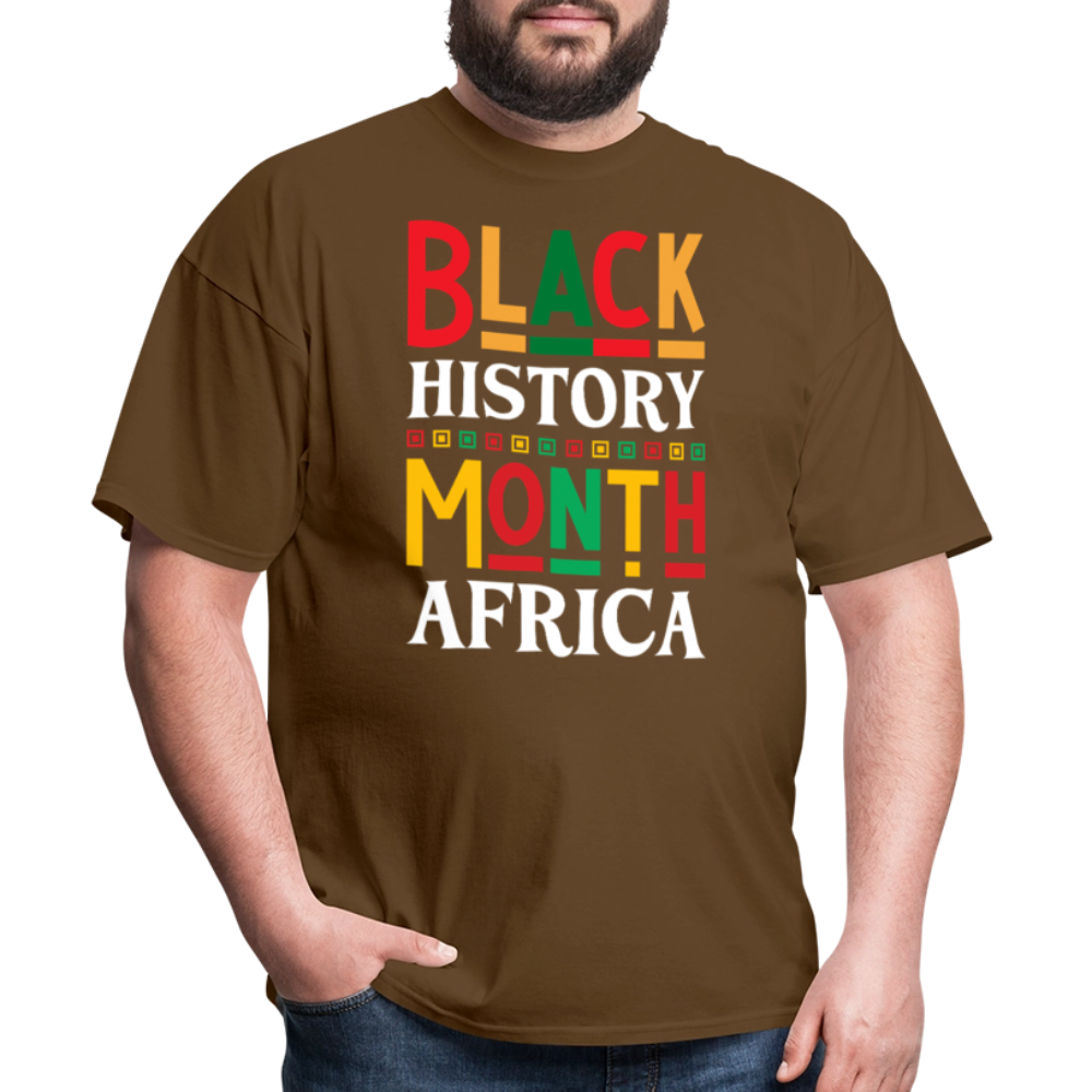 African Pride Black History Month T-shirt For Men and Women - brown