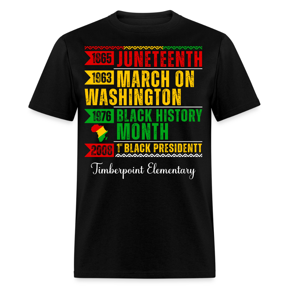 Juneteenth And Black History Month Teachers T-shirt - black