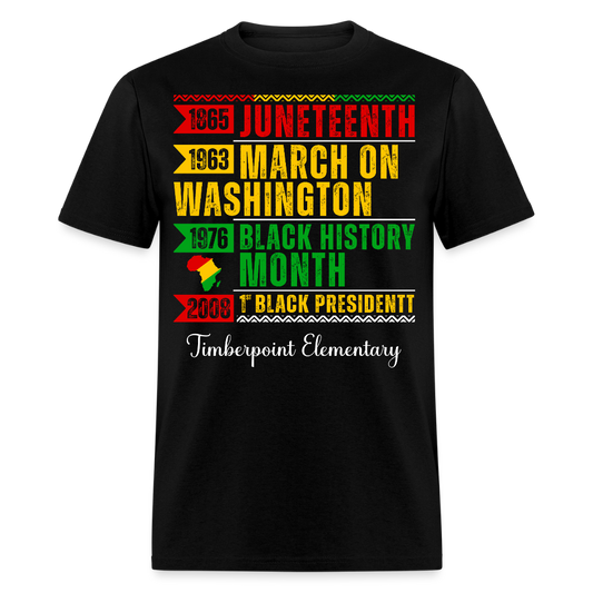 Juneteenth And Black History Month Teachers T-shirt - black