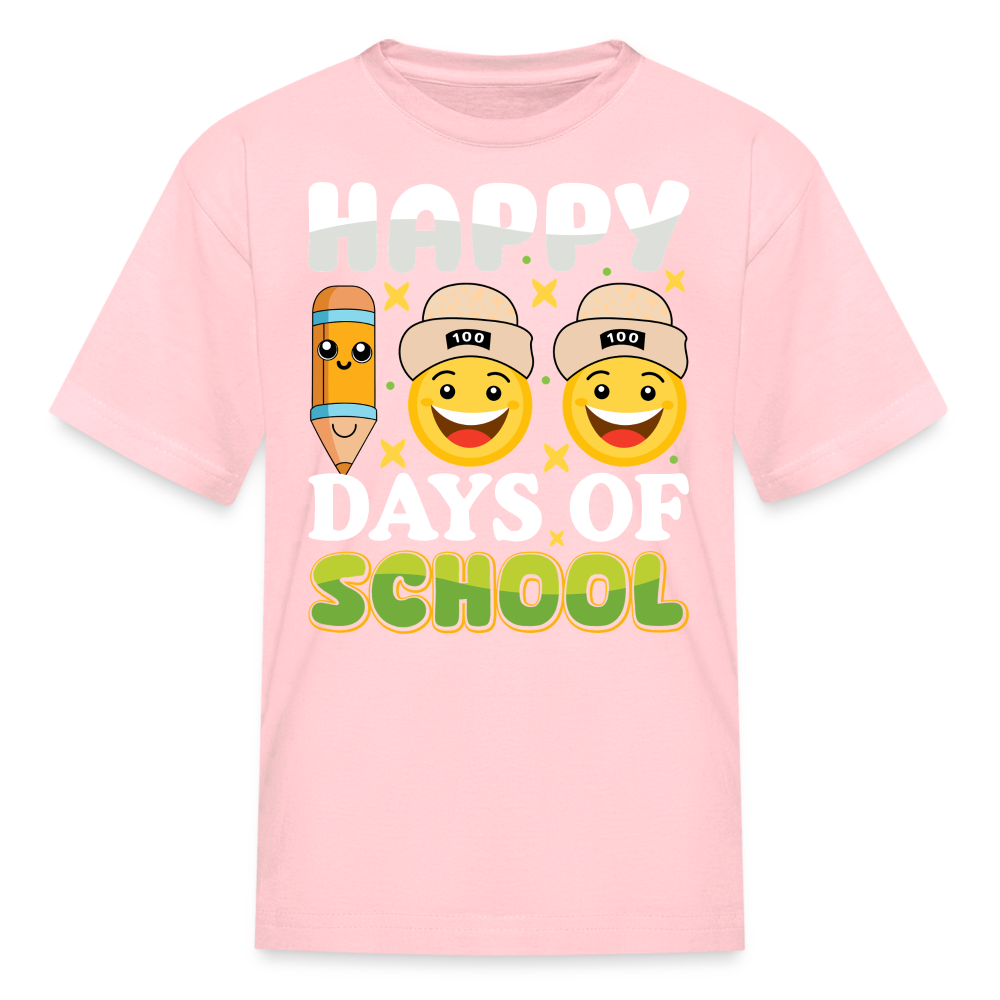 100 Days Of School Tee For Kids School Milestone Celebration T-shirt - pink