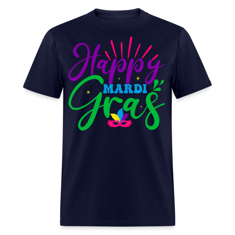 Happy Mardi Gras Party Unisex Classic T-shirt - navy