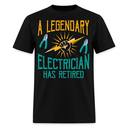 A Legendary Electrician Gift For Retired Workers T-Shirt - black