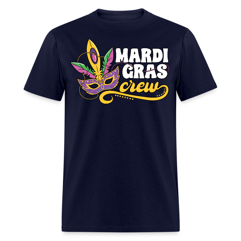 Matching Mardi Gras Funny Shirts Mardi Gras Party Crew T-shirt - navy