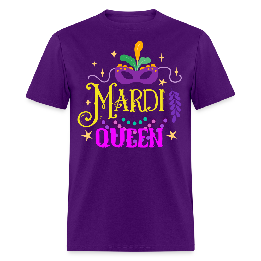 Mardi Gras Queen Tee For Women Masquerade-themed T-shirt - purple