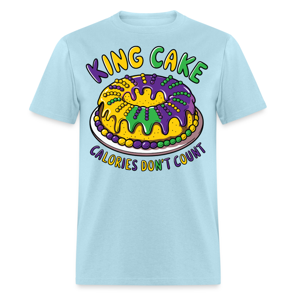 Fat Tuesday Celebration Mardi Gras King Cake T-shirt - powder blue