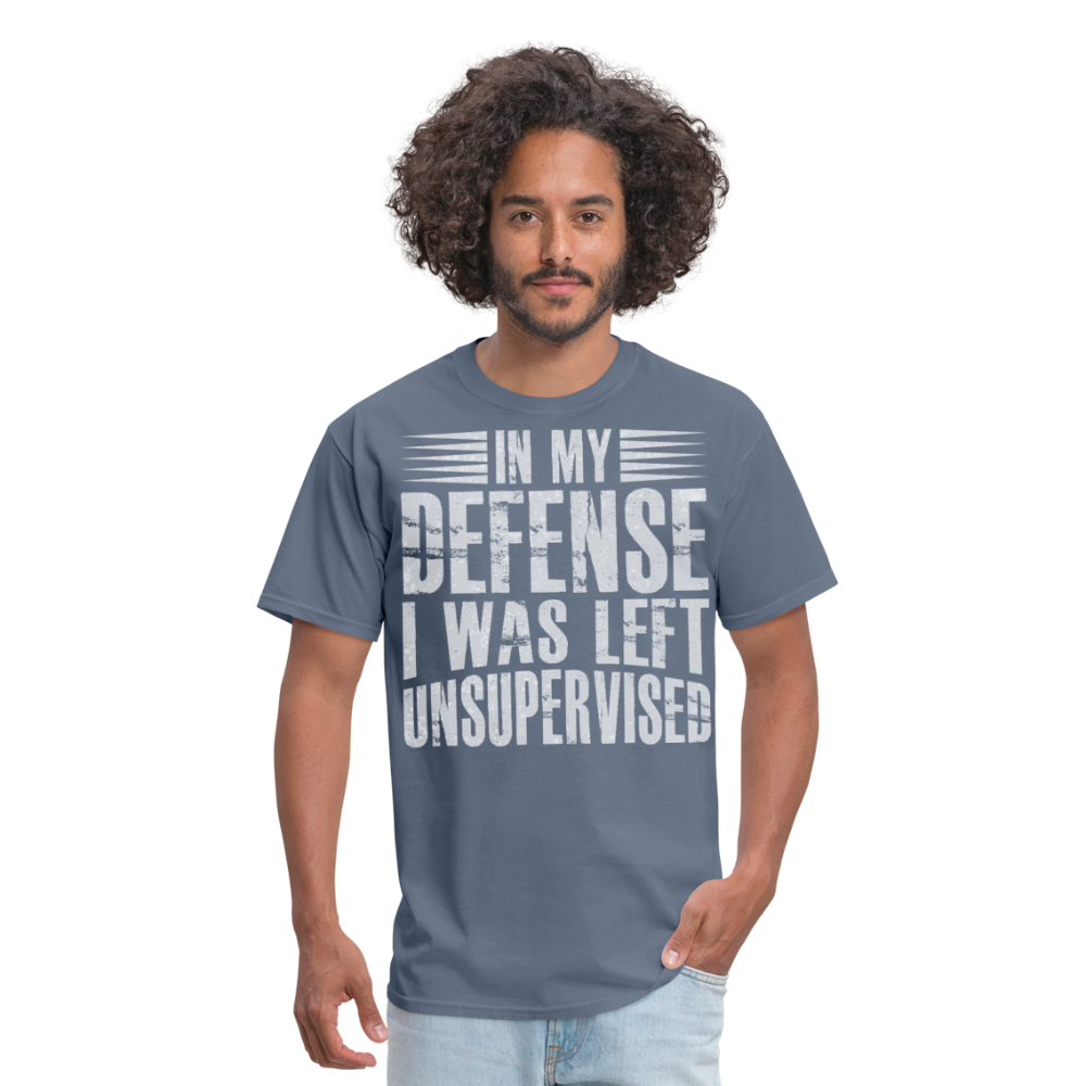 Unique In My Defense Graphic Tees Unisex Classic T-Shirt - denim