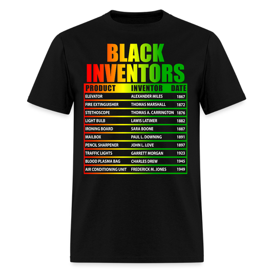 Black History Inventors Cultural Awareness T-Shirt - black