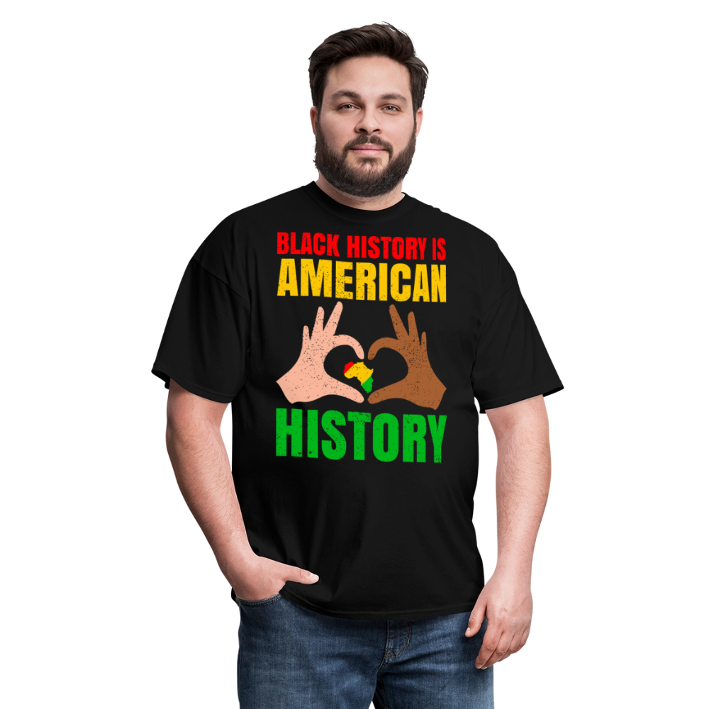 Celebrate African American Heritage Black History is American History T-shirt - black
