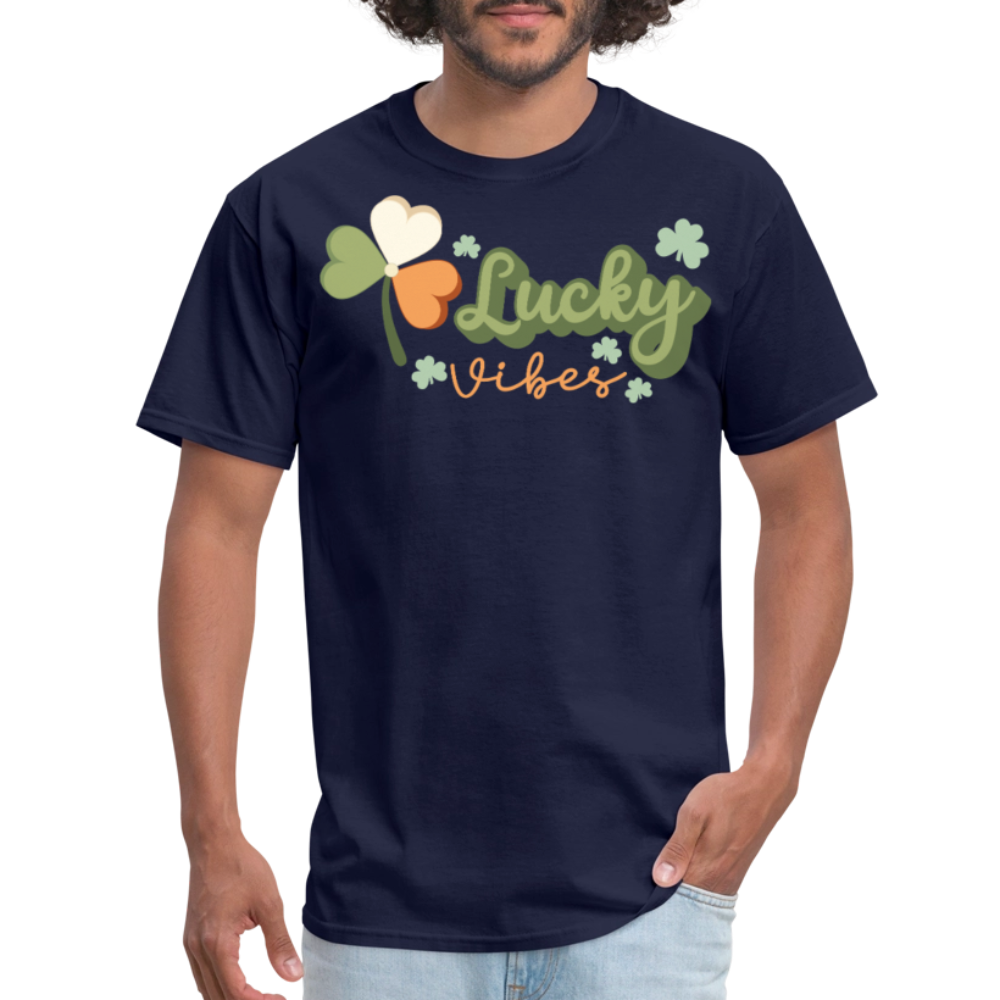 St Patrick’s Day Lucky Vibes T-shirt - navy