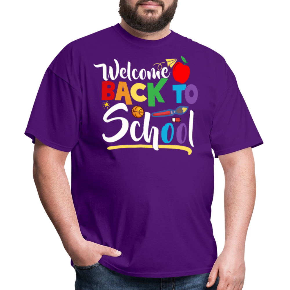 Welcome Back to School Shirt for Teachers First Day of school T-shirt - purple