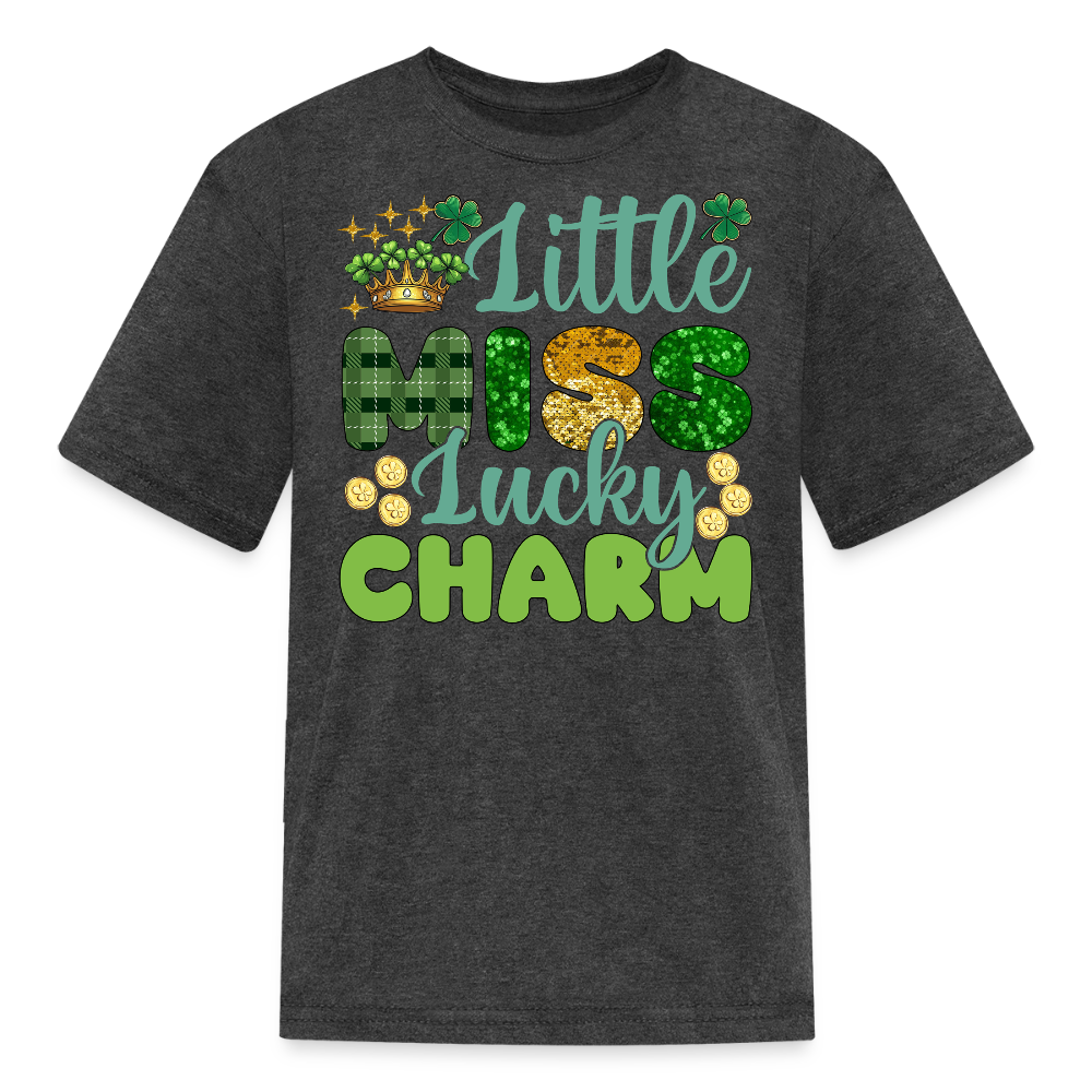 Little Miss Lucky Charm Toddler T-shirt - heather black