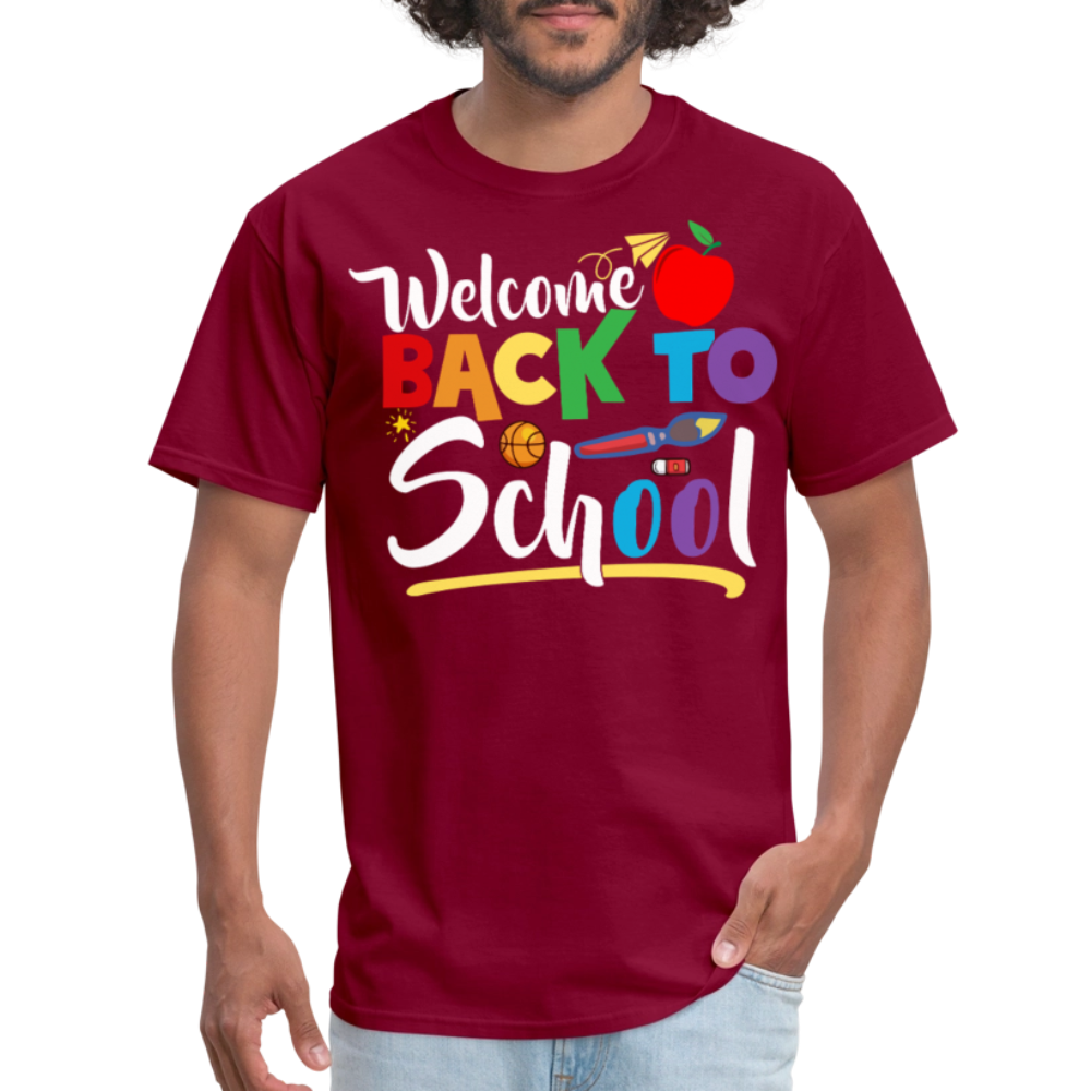 Welcome Back to School Shirt for Teachers First Day of school T-shirt - burgundy