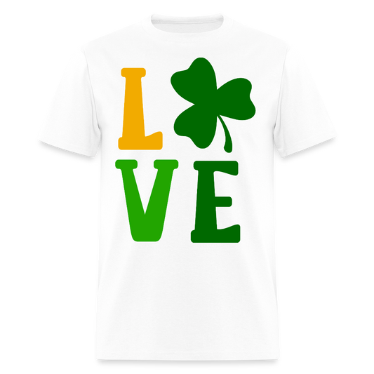 St Patrick's Day Shamrock Love T-shirt - white