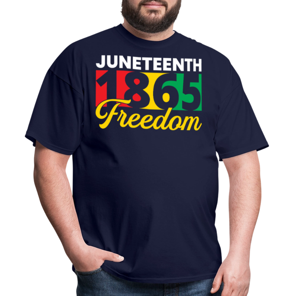 African American Pride Tee Juneteenth 1865 freedom Unisex T-Shirt - navy