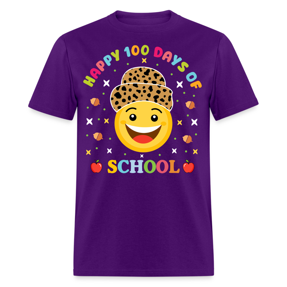 Leopard Print 100 Days Of School Shirt For Teachers Unisex T-Shirt - purple