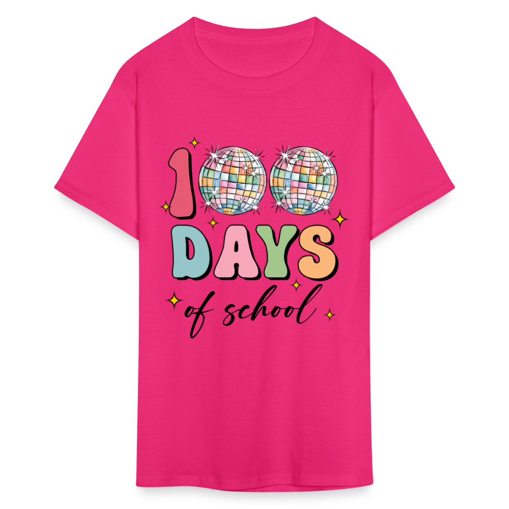 Colorful Teacher Appreciation Gifts Best 100Days Of School T-shirt - fuchsia