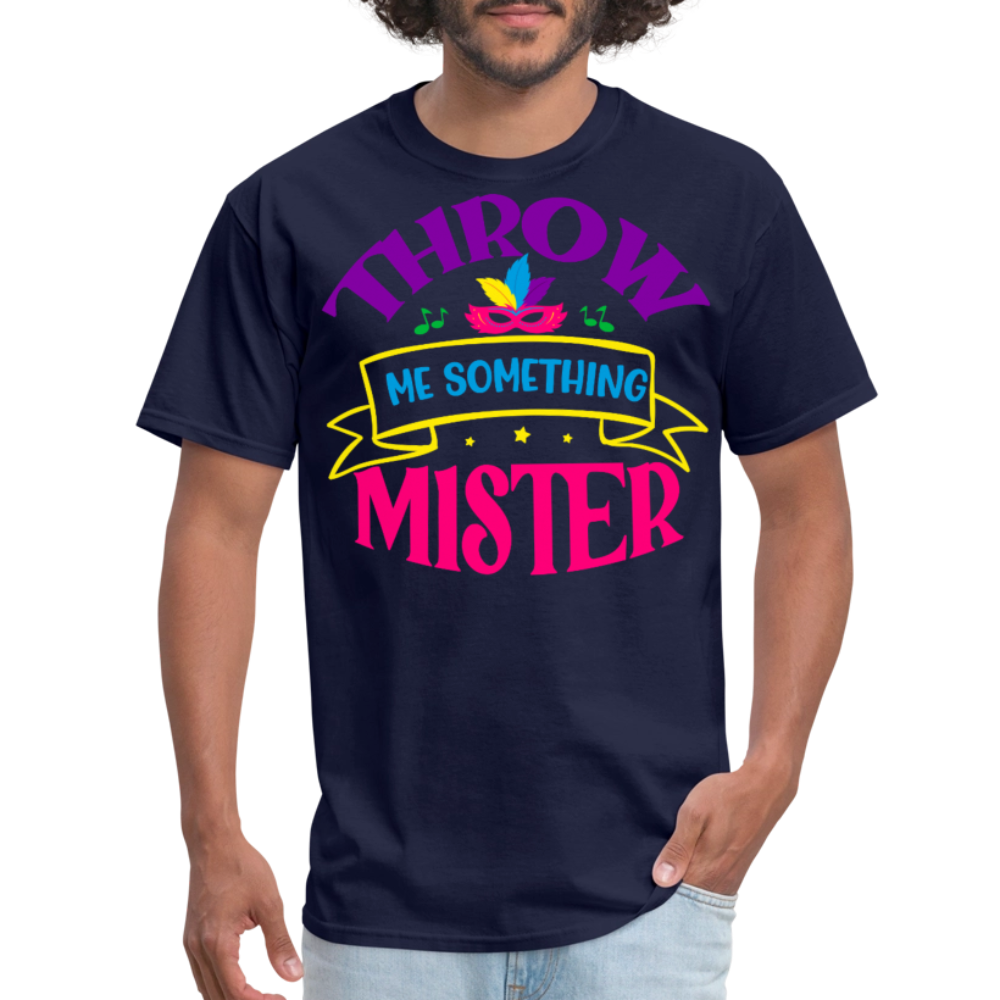 Throw Me Something Mister Mardi Gras T-shirt - navy